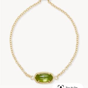 Kendra Scott Green and Gold Bracelet